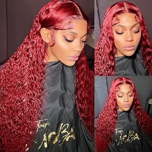 Burgundy Lace Front Wigs Human Hair