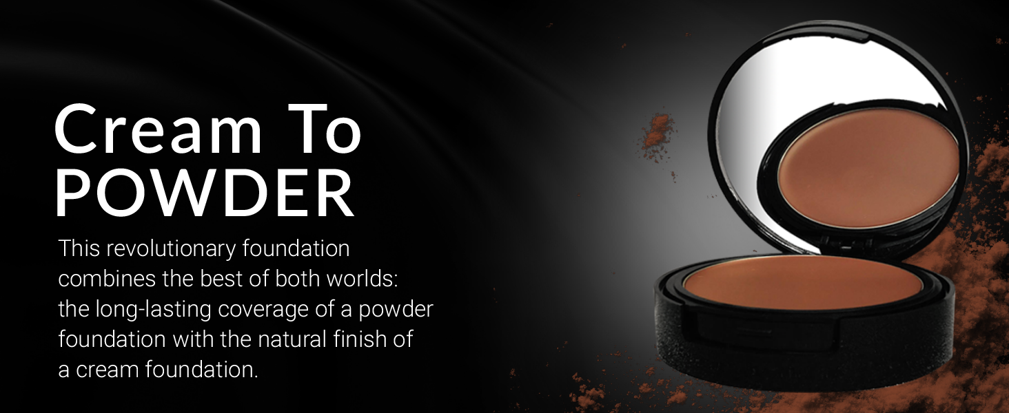 Flori Roberts Cream To Powder Foundation For Dark Skin Tones Covers Spots and Uneven skin tone