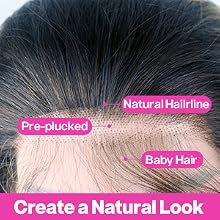 pre plucked natural hairline human hair lace front wigs