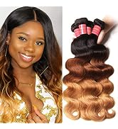 Sunber 12A Grade Ombre Bundles Body Wave 3 Bundles Brazilian Virgin Human Hair Bundles Ombre Huma...