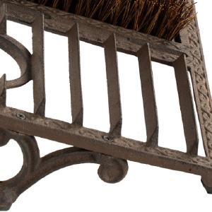 Heavy Duty Rustic Cast Iron Vintage Style Angled Shoe Bottom Dirt Cleaner/Outdoor Boot Scraper