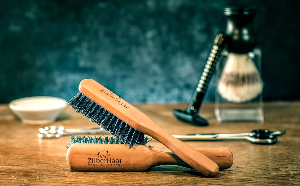 beard brush, hero, soft, regular vegan head gifts sets bamboo zilberhaar