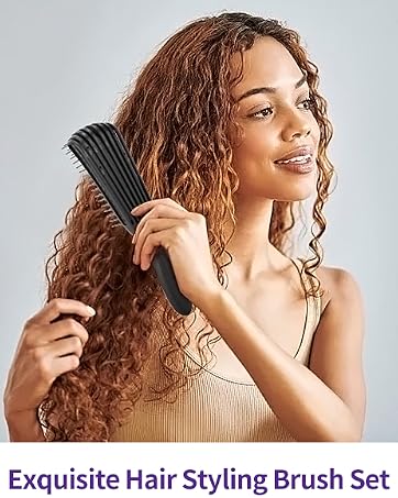 UREELIN detangling hair brush set,hair brush set,curly hair brush set,detangler hair brush set