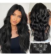 KooKaStyle Clip in Hair Extensions for Women,7PCS 20 Inch Hair Extensions Clip Ins Soft and Natur...