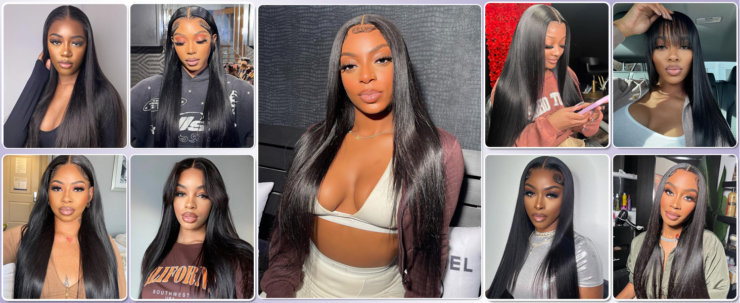 Lace Frontal Wig for Black Women Pre Plucked with Baby Hair Natural Hairline