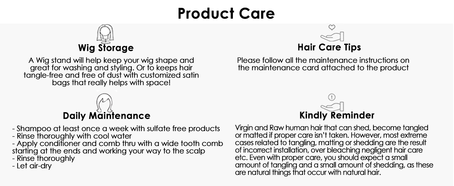 Human Hair Wig Care