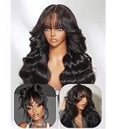 UNICE Bye Bye Knots Curtain Bangs Wig Loose Wave 7x5 Lace Glueless Pre Everything Wigs Human Hair...