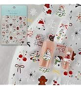 CESTSIREN Christmas Snow Nail Art Stickers, Nail Decals, Self-Adhesive, Nail Accessories & Suppli...