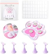 MelodySusie Update Nail Stand for Press Ons, Cute Cat Claw Magnetic Base for Painting Display Hol...