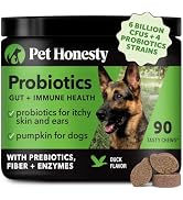 Pet Honesty Probiotics for Dogs, Dog Probiotics for Diarrhea & Bowel Support, Digestive Enzymes P...