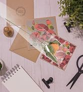 GLEAVI 100pcs Flower Bag Transparent Flower Holders Floral Arrangement Paper Floral Packaging Bag...