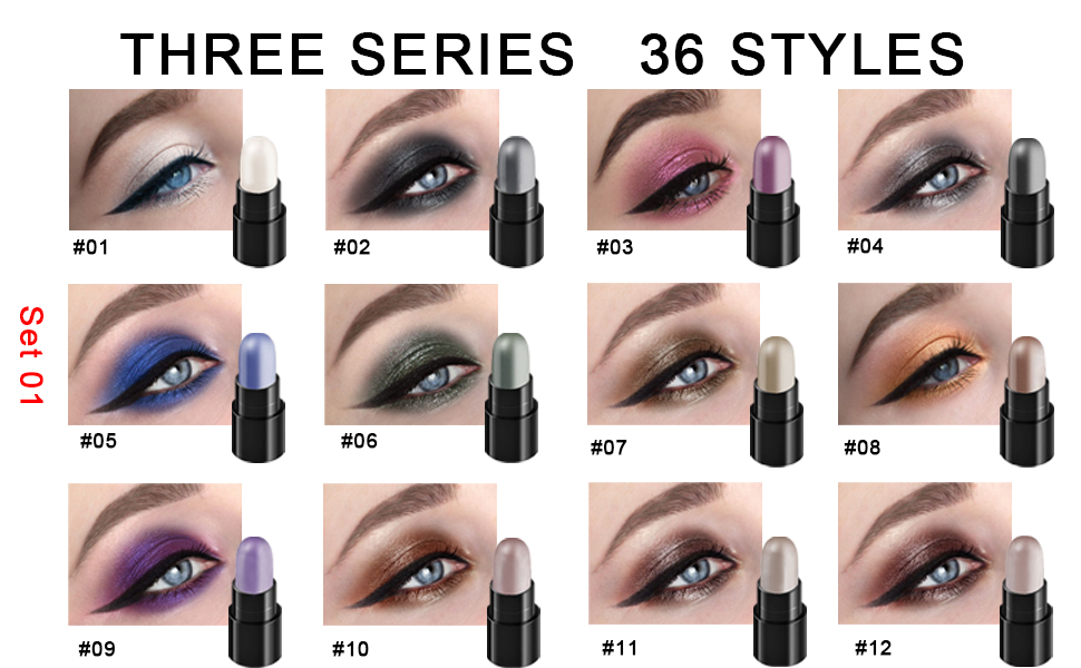 12 Colors eyeshadow stick