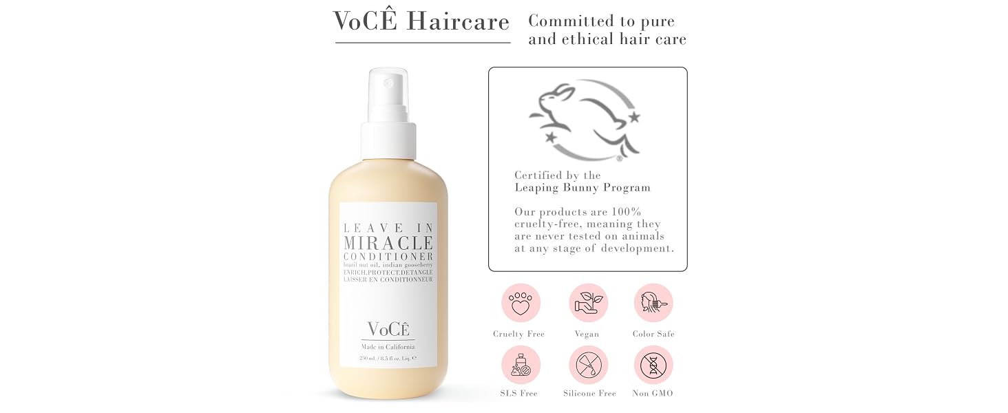 voce haircare miracle leave-in conditioner certification