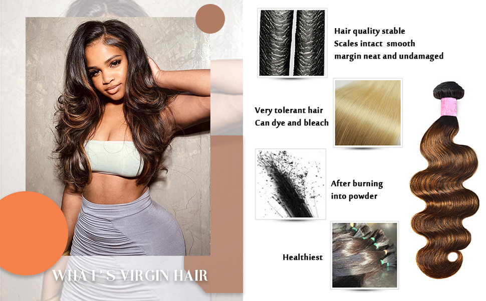 Ombre Body Wave Hair 3 Bundles Ombre Human hair Body Wave Hair Brazilian