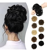 RUWISS Messy Bun Hair Piece Human Hair Messy Rose Bun Hair Buns Hair Piece for Women Real Hair Sc...