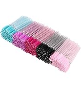 Tbestmax 500 Disposable Mascara Wands Eyelash Brush Spoolies for Eyebrow Eye Lash Extension Colorful
