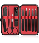 Yougai Tweezers Set,9 Pcs Professional Stainless Steel Tweezer Kit-Great Precision Eyebrow Tweeze...
