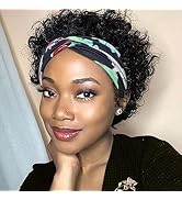 IMAYLI Headband Wig Human Hair Deep Wave 6Inches None Lace Front Wig Human Hair Machine Made 150%...