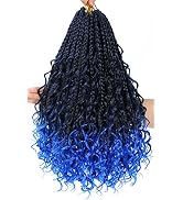 8 Packs Crochet Box Braids- 14 Inch Goddess Box Braids Crochet Hair Bohomian Crochet Braids Hair ...