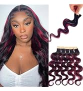 Highlights Invisible Tape in Hair Extensions Real Human Hair, Body Wave Tape ins for Black Women ...