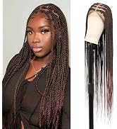 Brinbea 360° HD Lace Front Braided Wigs Knotless Braided Wigs for Women Box Braid Wig with Baby H...