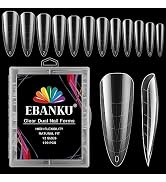 Nail Dual Forms for Poly Nail gel EBANKU 120Pcs Stiletto Shape Extension Gel Nail Molds Clear Acr...
