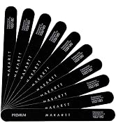 Makartt Nail File 100 180 Grit Emery Boards for Nails 10pcs Black Nail Files Professional Washabl...