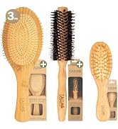Tada Natural Beauty Bamboo Hair Brush l Wooden Comb l Bamboo Brushes for Wet Dry Curly Thick Stra...