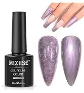 MIZHSE Pearl Gel Nail Polish, Shimmer Mermaid Nail Gel Glitter Drawing Soak Off UV Gel for Nail S...