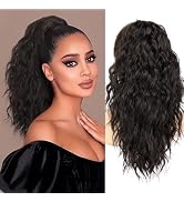 ORSUNCER Claw Clip Ponytail Extension 18 Inch Wavy Pony Tails Hair Extensions Layered Fluffy Clip...
