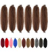 Springy Afro Twist Hair 24 inch 30# Brown Marley Hair for Faux Locs Kinky Marley Twist Braiding H...