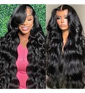 30 Inch 13x6 HD Lace Front Wigs Human Hair Body Wave Lace Front Wigs Human Hair Pre Plucked 180% ...