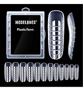 MODELONES Poly Extension Gel Dual Nail Form 120pcs Coffin Nails Clear Ballerina Nail Tips Full Cover