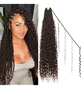 8 Packs Goddess Faux Locs Crochet Hair-30 Inch Boho Soft Locs Crochet Hair for Black Women (#4, 3...