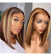 Highlight Bob Wig Human Hair