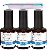LOUINSTIC Gel Polish Remover: Professional Gel Nail Polish Remover for Nails 3Pack,Gel Nail Remov...
