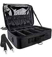 gzcz Large Capacity Travel Makeup Train Case 16.5 Inches Professional Makeup Cosmetic Case Portab...