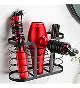 YIGII Hair Dryer Holder - Hair Tool Organizer Wall Mount/Adhesive Blow Dryer Holder Bathroom Orga...