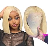 Dorosy Hair Transparent Lace Blonde Bob Wig Human Hair 13x4 613 Lace Front Wig Human Hair Wigs