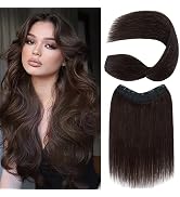 S-noilite One Piece Clip in Hair Extensions Human Hair One Piece/5 Clips 3/4 Full Head V Part Wef...