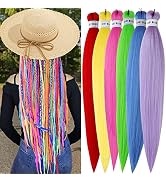 Colorful Braiding Hair Pre Stretched Kanekalon Braiding Hair Multi Colored Braiding Hair Soft Kno...