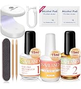Saviland Nail Dehydrator and Primer PH Bond Set with Gel x Nail Glue and Lamp - 3+15PCS Nail Dehy...
