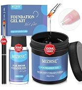 MIZHSE 100ML Gel Base Coat for Gel Nail Polish, Super Large Capacity Base Coat Nail Polish Soak O...