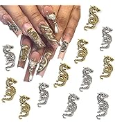 RODAKY 3D Alloy Dragon Nail Art Charms 20PCS Metal Dragon Snake Nail Art Pendant Nail Rhinestones...