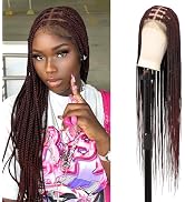Brinbea 36 inch Braided Wigs 13X8