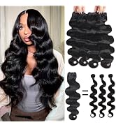 Borchan Raw Human Hair Bundles 16A Body Wave Bundles Human Hair Brazilian Body Wave Bundles 24 26...