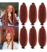 Spring Afro Twist Hair,12 Inch Springy Marley Twist Braiding Hair Pre-Separated 6 Packs Spring Tw...