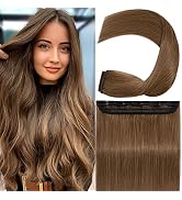 S-noilite Clip in Human Hair Extensions Clip in Hair Extensons 100% Real Human Hair One Piece/5 C...