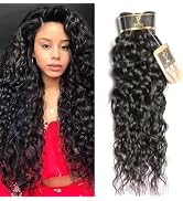 Yavida Water Wave Human Hair Bundle Wet and Wavy Human Hair Weave Bundle Brazilian Single Bundle ...