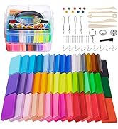 ifergoo Polymer Clay, Modeling Clay for Kids DIY Starter Kits, 28g/1 oz/Block Oven Baked Model Cl...